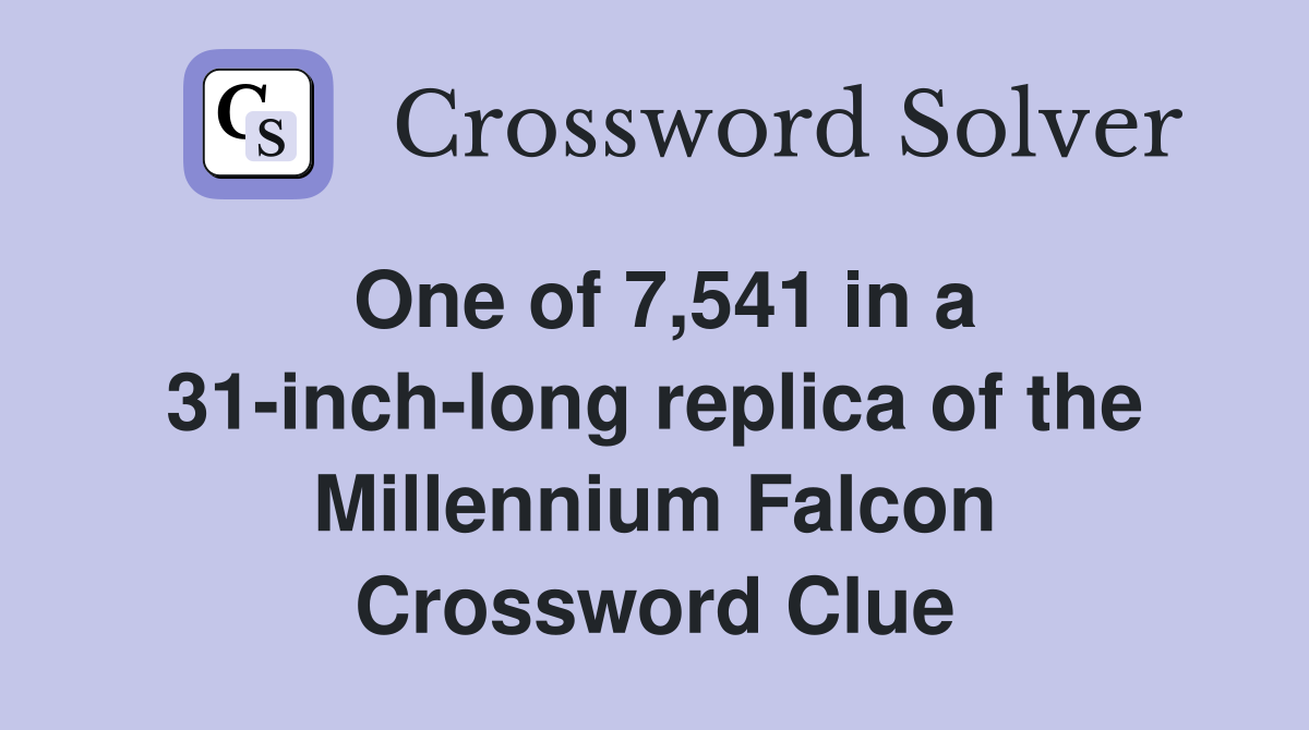 One of 7,541 in a 31inchlong replica of the Millennium Falcon